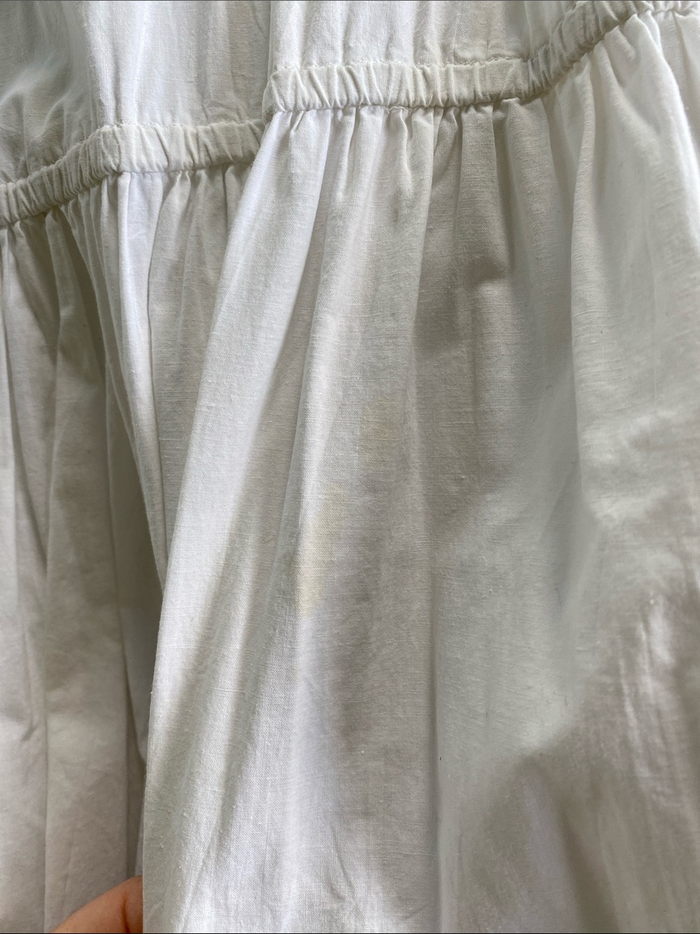 Vintage Whistles White Cotton Embroidered Cotton Dress with Pockets - Picture 4 of 5